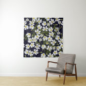 Witte veldbloemen: motief. wandkleed (In situ)