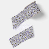 Witte veldbloemen op lavendel grosgrain lint (Achterkant)