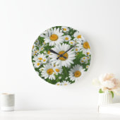 Witte velden van madeliefjes grote klok (Huis)