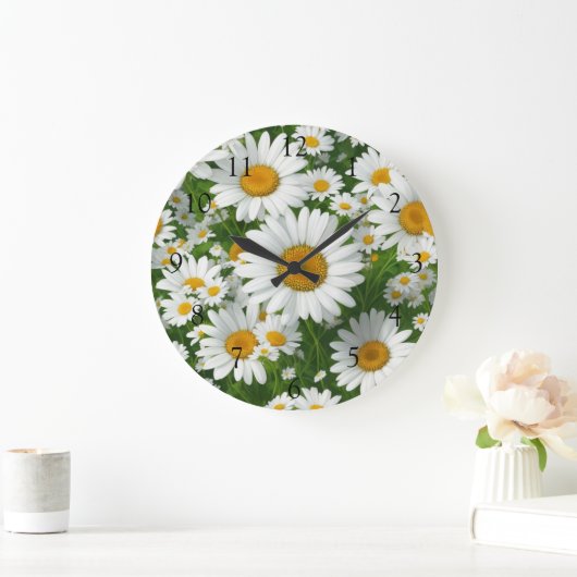 Witte velden van madeliefjes grote klok (Huis)