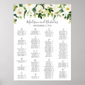 Witte ventilator en groene alfabetische zitplaats poster (Voorkant)