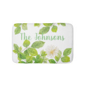 Witte ventilator en groene lederen tuin badmat (Voorkant)