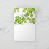 Witte ventilator en groene lederen tuin bedankkaart (Binnen)