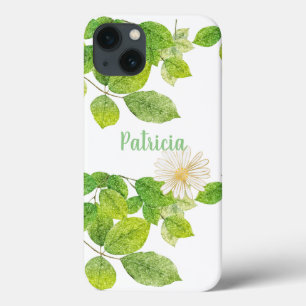 Witte ventilator en groene lederen tuin Case-Mate iPhone case