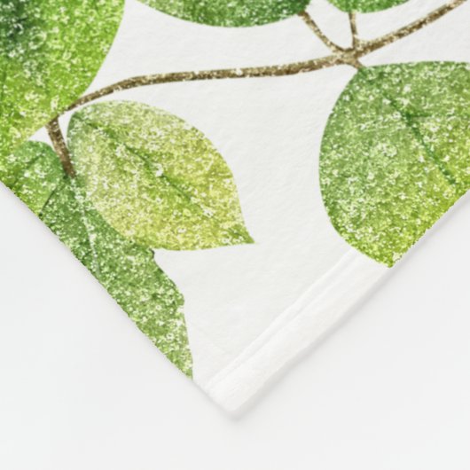 Witte ventilator en groene lederen tuin fleece deken (Hoek)