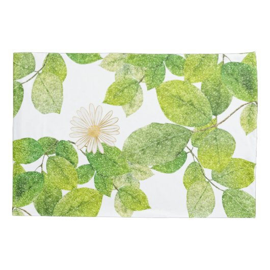 Witte ventilator en groene lederen tuin kussensloop (Achterkant)