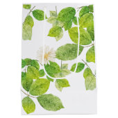 Witte ventilator en groene lederen tuin medium cadeauzakje (Achterkant)