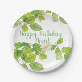 Witte ventilator en groene lederen tuin papieren bordje