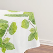 Witte ventilator en groene lederen tuin tafelkleed (Voorbeeld)