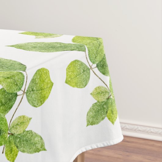 Witte ventilator en groene lederen tuin tafelkleed (Voorbeeld)