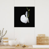 Witte ventilator op zwart, klein Poster (Keuken)