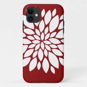  witte ventilator petal Art over rood Case-Mate iPhone Case