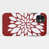 witte ventilator petal Art over rood Case-Mate iPhone Case (Achterkant (horizontaal))