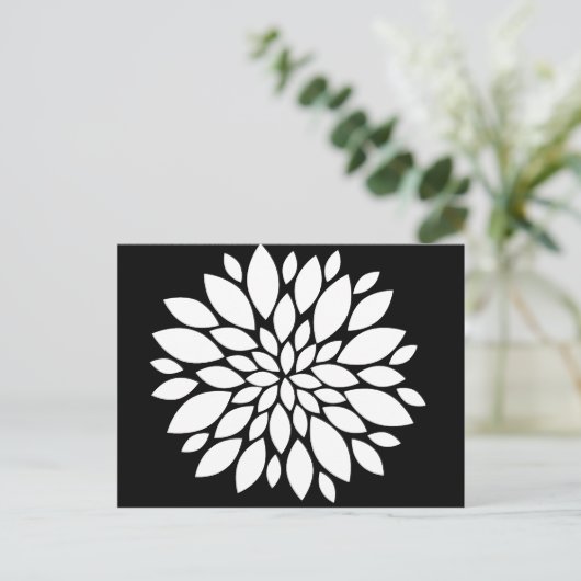  witte ventilatorbeelden Kunst op zwart Briefkaart (Staand voorkant)