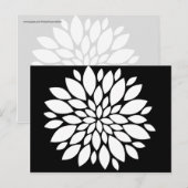  witte ventilatorbeelden Kunst op zwart Briefkaart (Voorkant / Achterkant)