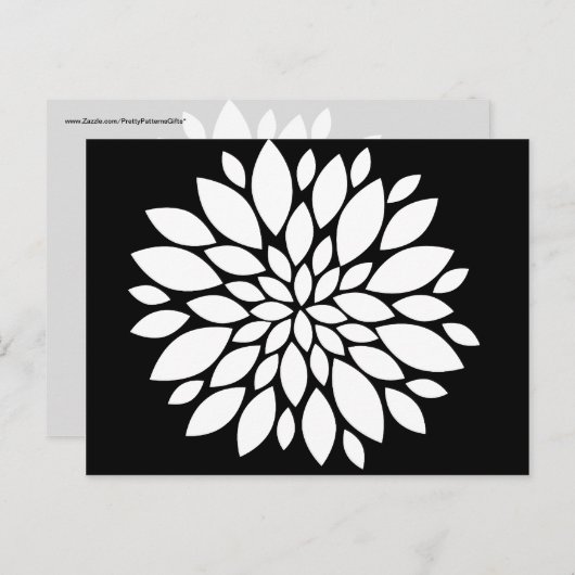 witte ventilatorbeelden Kunst op zwart Briefkaart (Voorkant / Achterkant)