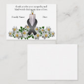 Witte ventilatorkaars na begrafenis Hartelijk dank Notitiekaartje (Voorkant / Achterkant)