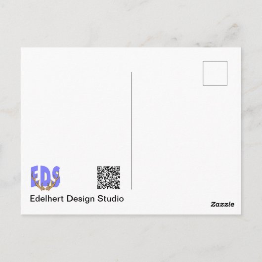 Witte ventilatorkoet. Briefkaart (Achterkant)