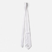 Witte Verborgen Initialen Vaste kleuren Stropdas (Achterkant)