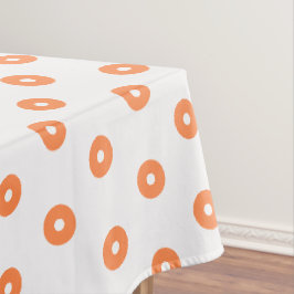 Witte verbrande oranje polka stippen tafelkleed
