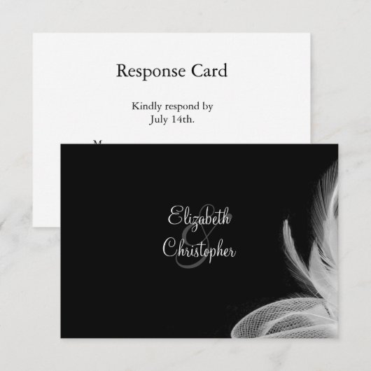 Witte veren 2 RSVP (Voorkant / Achterkant)