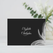 Witte veren 2 RSVP Kaartje (Staand voorkant)