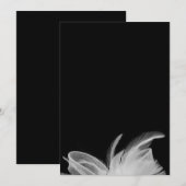 Witte Veren 5x7 Uitnodiging (Voorkant / Achterkant)