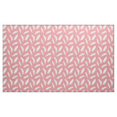 Witte veren afdruk op schelproze stof (Yard (91,4 cm))