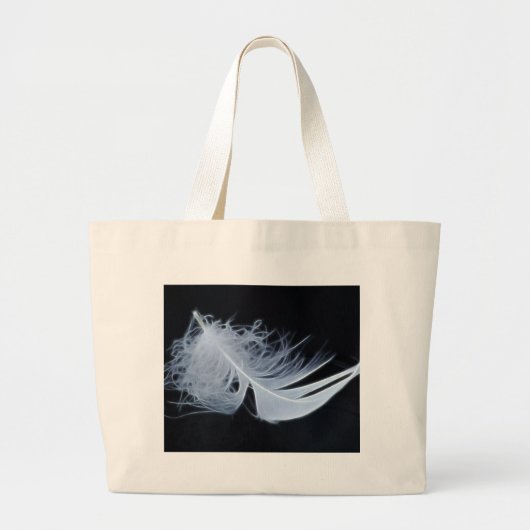 Witte veren - angelisch per natuur grote tote bag (Voorkant)