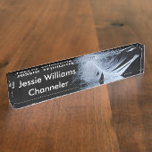 Witte veren - angelisch per natuur naambordje (Zijkant)