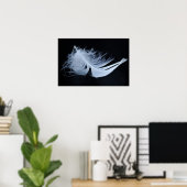 Witte veren - angelisch per natuur poster (Thuiskantoor)