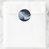 Witte veren - angelisch per natuur ronde sticker (Tas)