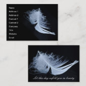 Witte veren - angelisch per natuur visitekaartje (Voorkant / Achterkant)