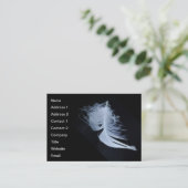 Witte veren - angelisch per natuur visitekaartje (Staand voorkant)