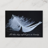 Witte veren - angelisch per natuur visitekaartje (Achterkant)