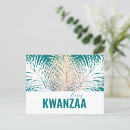 witte veren Black Holiday Happy Kwanzaa Briefkaart