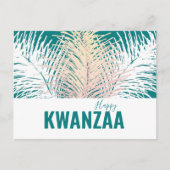 witte veren Black Holiday Happy Kwanzaa Briefkaart (Voorkant)