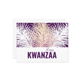 witte veren Black Holiday Happy Kwanzaa Briefkaart