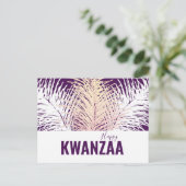 witte veren Black Holiday Happy Kwanzaa Briefkaart (Staand voorkant)