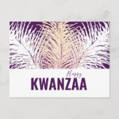 witte veren Black Holiday Happy Kwanzaa Briefkaart (Voorkant)