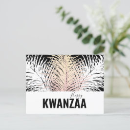 witte veren Black Holiday Happy Kwanzaa Briefkaart