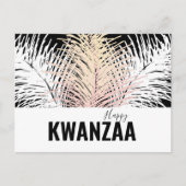 witte veren Black Holiday Happy Kwanzaa Briefkaart (Voorkant)