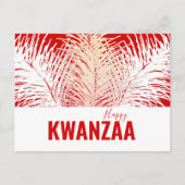 witte veren Black Holiday Happy Kwanzaa Briefkaart (Voorkant)