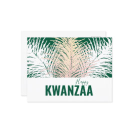 witte veren Black Holiday Happy Kwanzaa Briefkaart