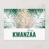 witte veren Black Holiday Happy Kwanzaa Briefkaart (Voorkant)