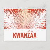 witte veren Black Holiday Happy Kwanzaa Briefkaart (Voorkant)