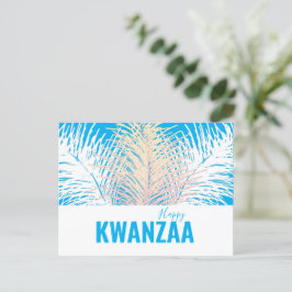 witte veren Black Holiday Happy Kwanzaa Briefkaart