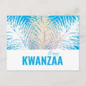 witte veren Black Holiday Happy Kwanzaa Briefkaart (Voorkant)
