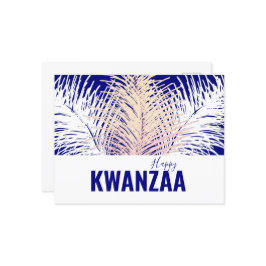 witte veren Black Holiday Happy Kwanzaa Briefkaart