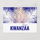 witte veren Black Holiday Happy Kwanzaa Briefkaart (Voorkant)